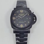 2024 New Copy Panerai Luminor 1950 PAM00438 Black Dial Stainless Steel Band Watch